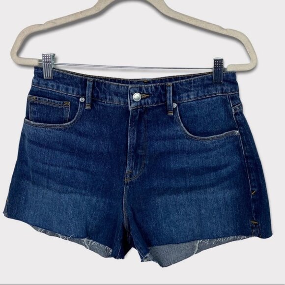 NEW Good American Cut Off Denim Shorts Size 29 Style # GCOS991C High Rise Short - Picture 3 of 13